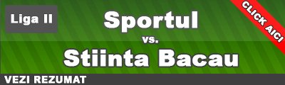 Sportul 1-1 Stiinta Bacau: VEZI REZUMAT