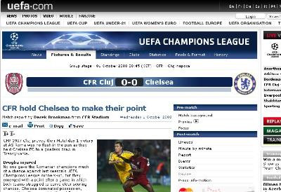 UEFA: CFR a demonstrat cu Chelsea de ce a castigat la Roma