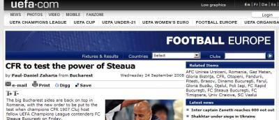 UEFA: CFR testeaza puterea Stelei!