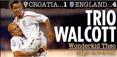 Walcott: David Beckham mi-a zis ca trebuie sa fiu lacom ca sa inscriu!