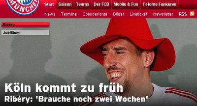 Ribery: In 2 saptamani revin pe teren!