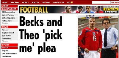 Beckham in locul lui Walcott in meciul cu Croatia