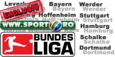 Bundesliga e LIVE EXCLUSIV pe www.sport.ro: 4 meciuri pe weekend!