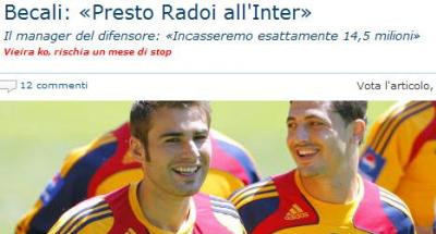 Italienii confirma: 14.5 milioane pentru Radoi de la Inter!
