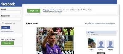Adrian Mutu, asaltat de 3000 de fani pe... Facebook!