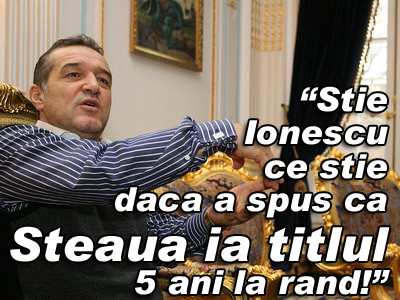Becali anunta: titlul, 5 ani la Steaua!