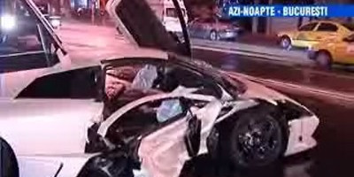 Lamborghini facut praf in Bucuresti!