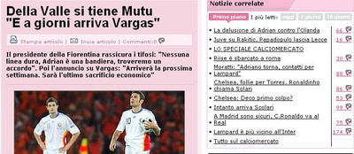 Fiorentina nu renunta la Mutu!