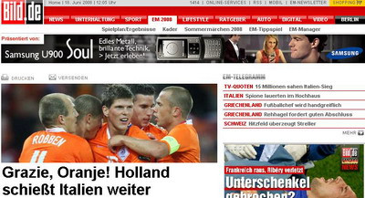 Bild:&acirc;&euro;Nici echipa a doua a Olandei nu este de batut!&acirc;&euro;