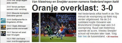 De Telegraaf: Olanda a fost cu trei clase peste Italia!