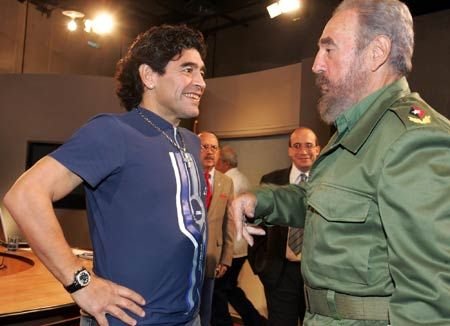 Maradona in tricoul Braziliei, 