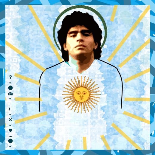 Maradona in tricoul Braziliei, 