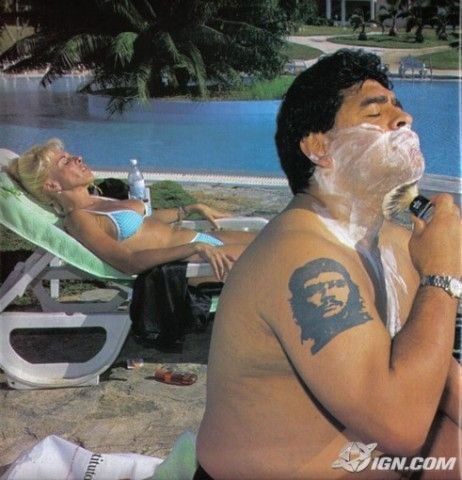 Maradona in tricoul Braziliei, 