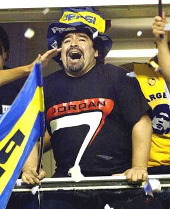 Maradona in tricoul Braziliei, 