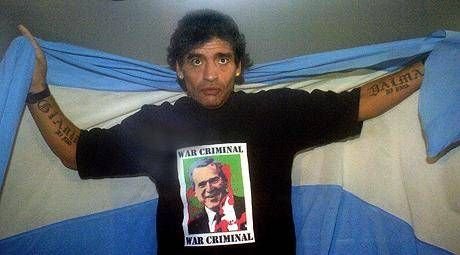 Maradona in tricoul Braziliei, 