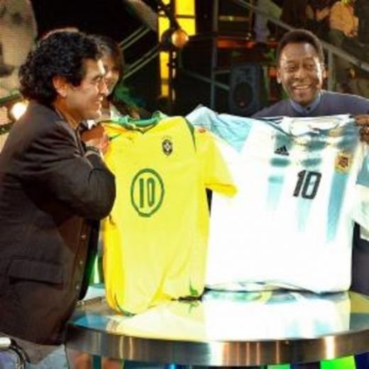 Maradona in tricoul Braziliei, 
