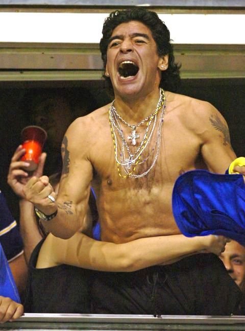 Maradona in tricoul Braziliei, 