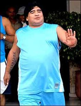 Maradona in tricoul Braziliei, 