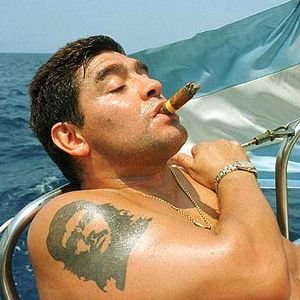 Maradona in tricoul Braziliei, 
