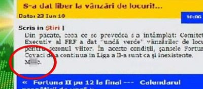 Dedicatie speciala, de la Fortuna Covaci pentru FRF... :))