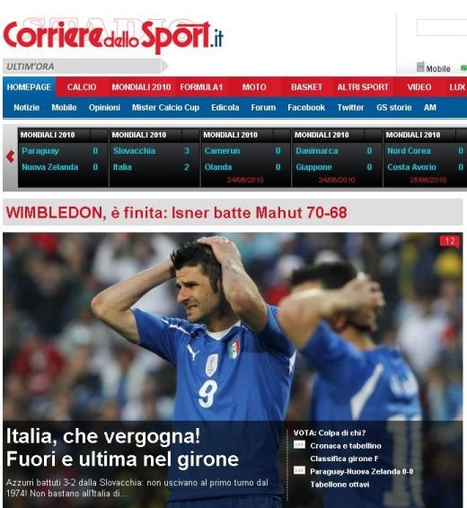 Nationala Italiei, facuta PRAF de presa: 