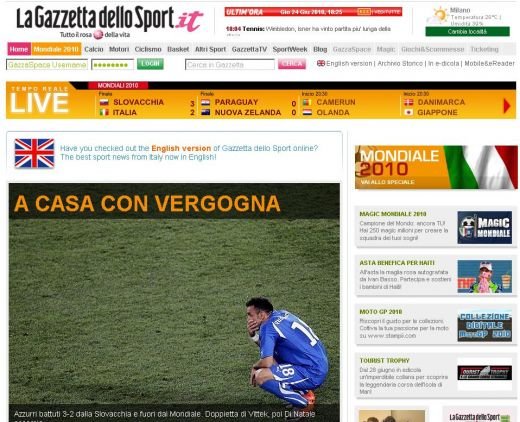 Nationala Italiei, facuta PRAF de presa: 