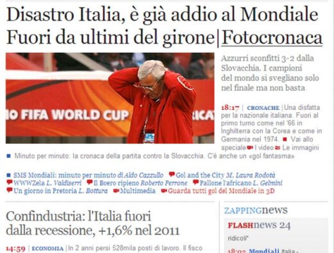 Nationala Italiei, facuta PRAF de presa: