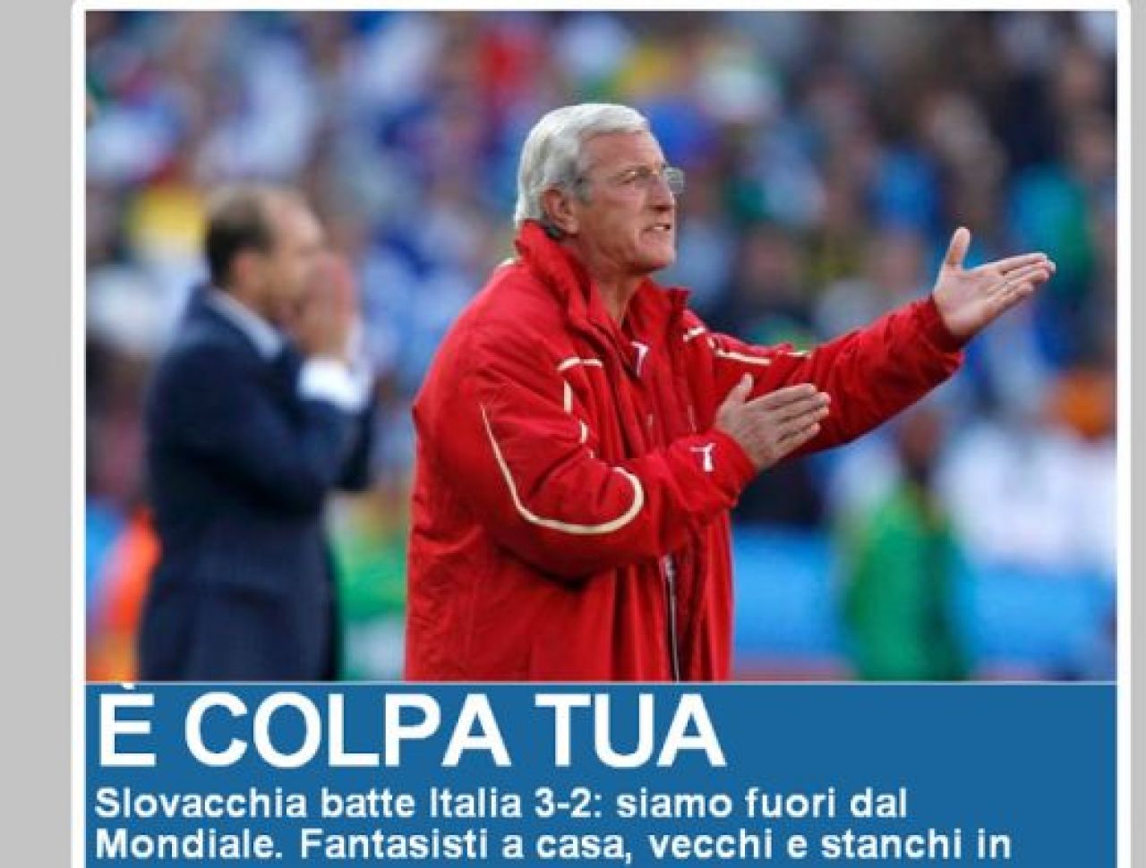 Nationala Italiei, facuta PRAF de presa: