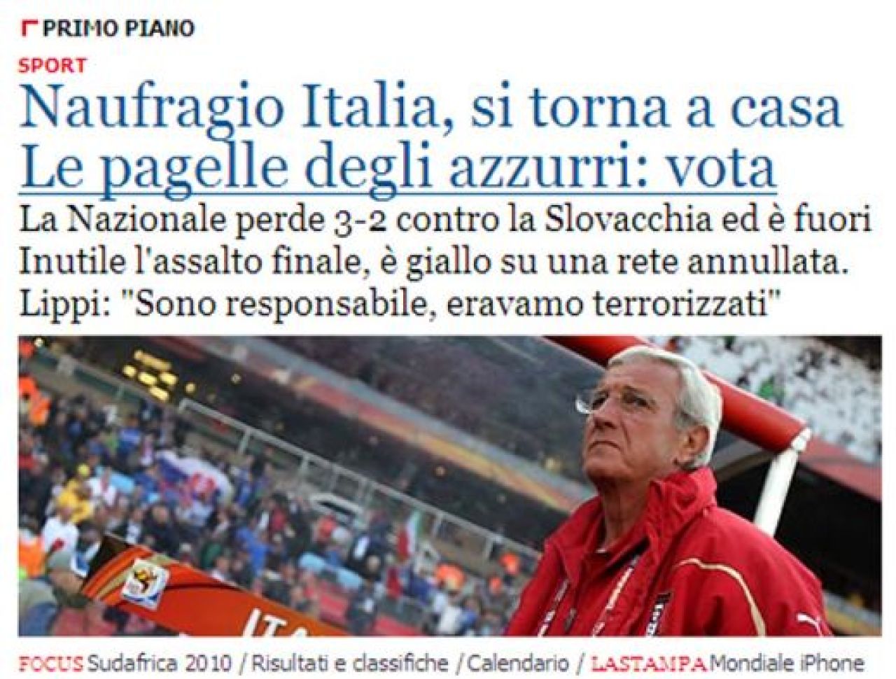 Nationala Italiei, facuta PRAF de presa:
