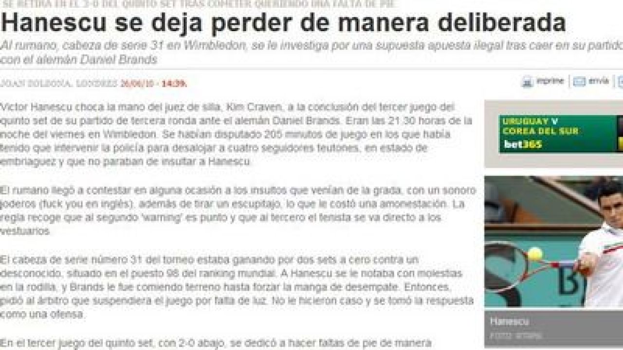 Marca: Hanescu investigat pentru pariuri ilegale: a pierdut intentionat!_2