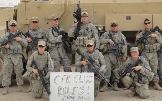 SUPER FOTO! Cel mai tare fan al lui CFR Cluj! Ce mesaj a trimis un soldat din Irak!_8