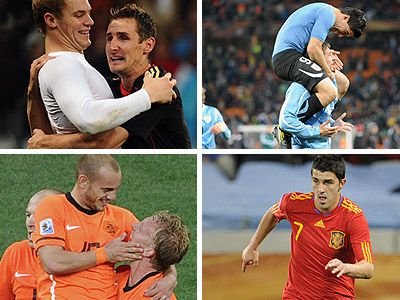 Europa domina Mondialul! Spania - Germania si Olanda - Uruguay in semifinale! Care va fi finala?