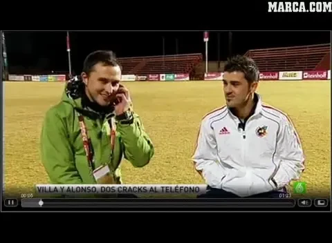 Va fi azi ziua Spaniei? Villa si Alonso s-au SUNAT in direct: "Spania va straluci astazi!"