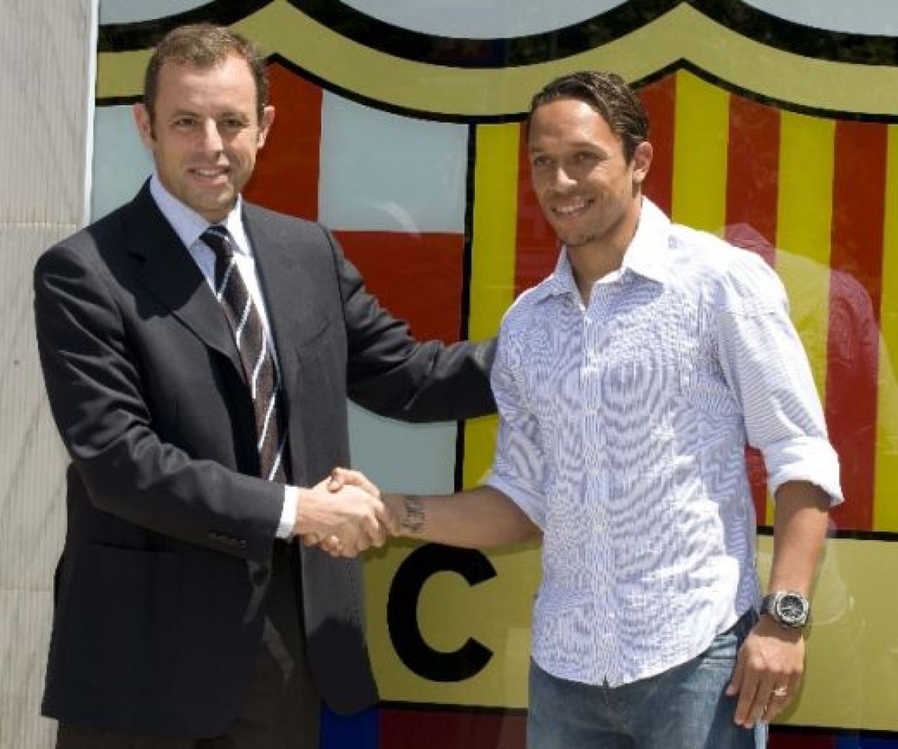 FOTO / Adriano a fost prezentat la Barca: