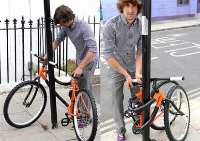 FOARTE TARE! Cel mai tare sistem anti-furt! Bicicleta care se infasoara de stalp!_7