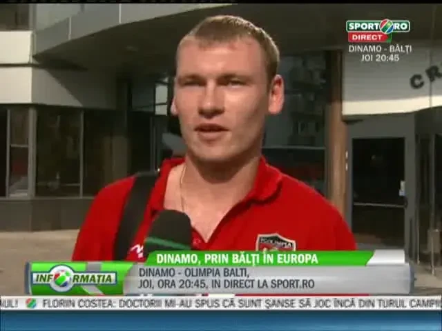 VIDEO! Super provocare! Cat de greu ii este unui jucator de la BALTI sa spuna: Dinamo - Olimpia in direct la Sport.ro :))