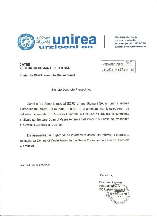 FOTO / Urziceni a contestat oficial arbitrajul din Supercupa!_4