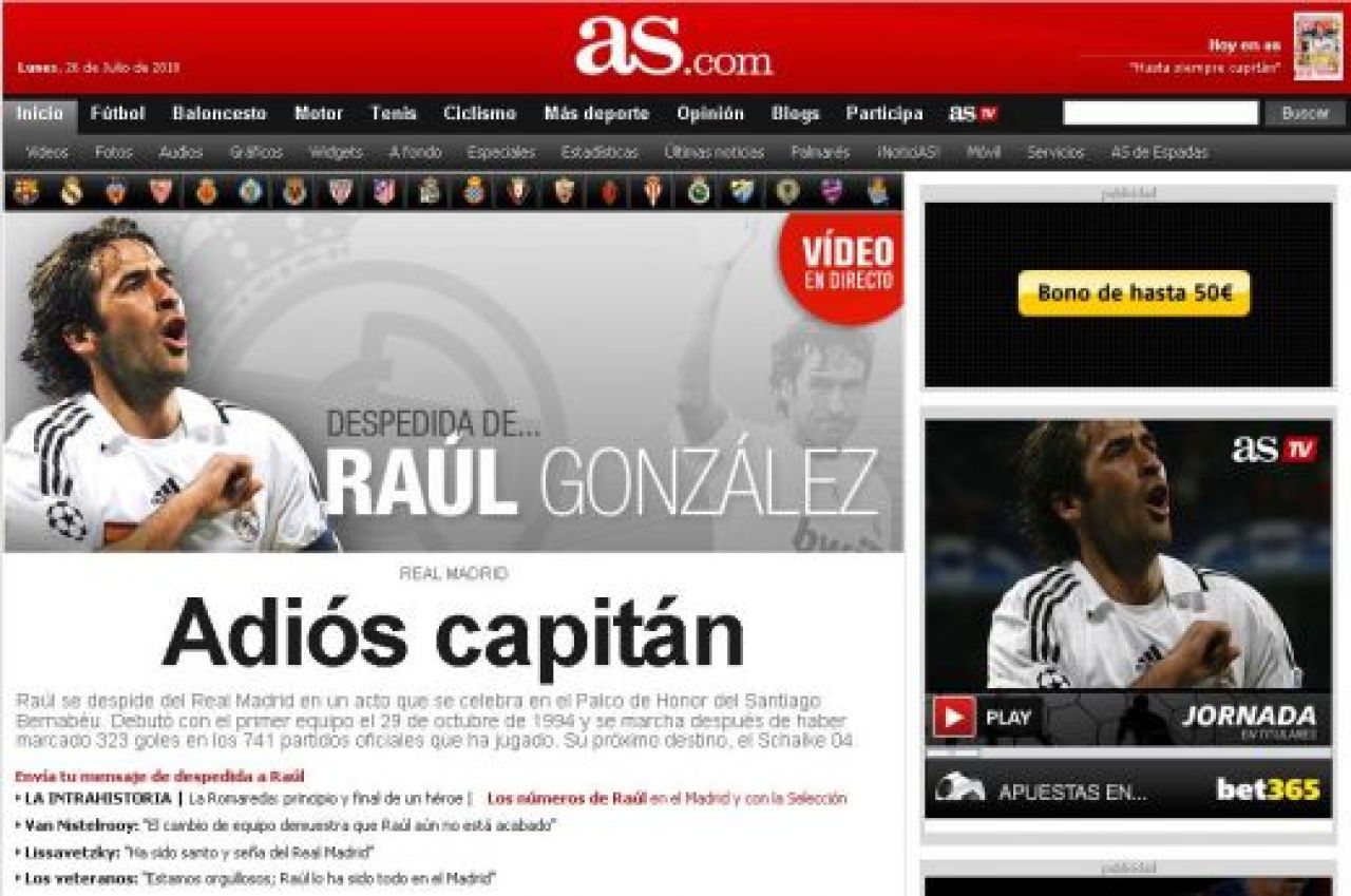ADIO Raul Madrid!