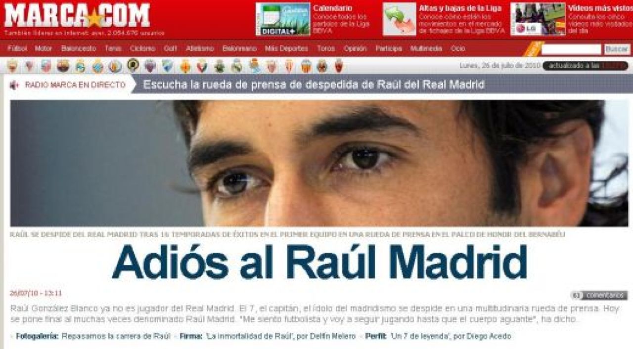 ADIO Raul Madrid!