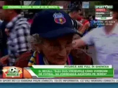 VIDEO A venit la 88 de ani sa vada Steaua: Imi plac Piturca si Bogdan Stancu!