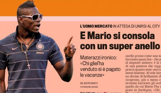 Ce nebunii mai fac fotbalistii: Mad Mario Balotelli si-a luat inel de 10.000 de euro!