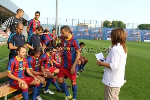 VIDEO Cum s-au distrat Messi si Villa la fotografia OFICIALA a Barcelonei!_6