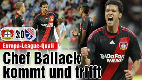 VIDEO! Ballack a dat primul gol la Leverkusen! Vezi FAZA!