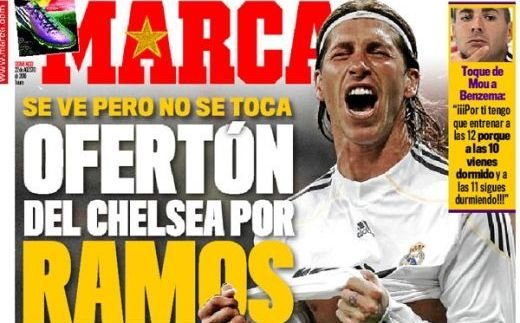 Chelsea vrea un campion mondial: 40 de milioane pentru Sergio Ramos si 10 milioane salariu!