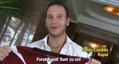 VIDEO! A luat Cupa UEFA cu Mourinho si a ajuns la Rapid! Vezi ce caterinca face Candido in limba ROMANA!