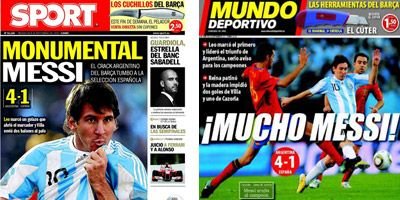 VIDEO / Messi le-a furat COROANA! Vezi ce curse NEBUNE a reusit cu Spania:_14
