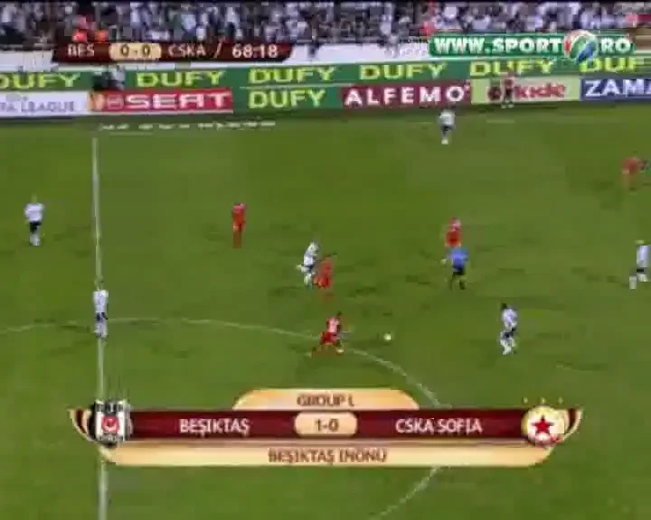 Vezi ce pasa de gol a dat Guti in minutul 90! Besiktas 1-0 TSKA Sofia! VIDEO