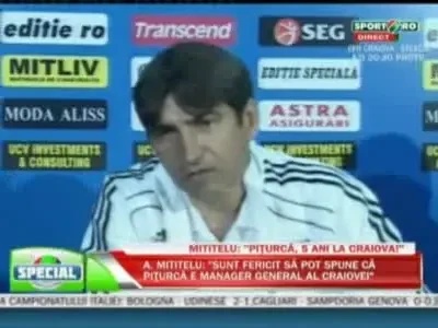 Piturca 5 ani la Craiova: Veau sa ajung in Europa, sa castig Cupa Romaniei si s-o bat pe Steaua!