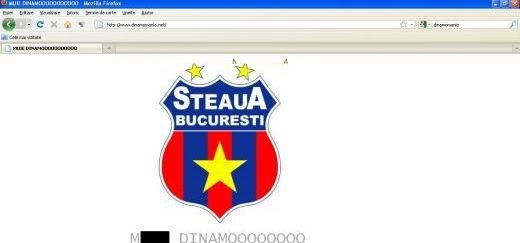 FOTO: Site-ul suporterilor dinamovisti, spart de fanii Stelei! A vorbit Andone cu stelistii?
