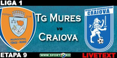 Craiova o afunda pe CFR in clasament! Targu Mures 1-4 Craiova! Vezi fazele meciului